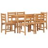 vidaXL 7 Piece Patio Dining Set Solid Wood Teak