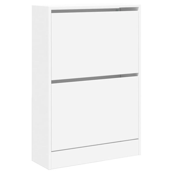 vidaXL Shoe Cabinet White Engineered wood Compact Shoe Cabinet