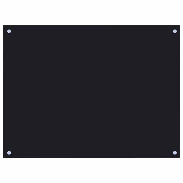 vidaXL Kitchen Backsplash Black 31.5"x23.6" Tempered Glass