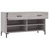 vidaXL Shoe Bench Grey Sonoma Engineered wood, Iron Medium Shoe Bench