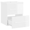vidaXL Sink Cabinet With Basin High gloss white Engineered wood, Ceramic