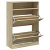 vidaXL Shoe Cabinet Sonoma Oak Engineered Wood Tall Shoe Cabinet