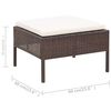 vidaXL Garden Lounge Set Brown PE rattan Compact Modular
