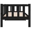 vidaXL Day Bed without Mattress Black 80 x 78.7 " Solid Wood Pine