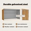 vidaXL Garden Shed Brown with wood look Galvanized steel, metal