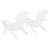 vidaXL Garden Chair White Solid fir wood Regular Ergonomic