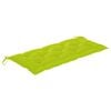 vidaXL Patio Bench Bright green, Natural bamboo Bamboo, 100% Polyester