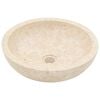 vidaXL Sink 15.7"x4.7" Marble Cream