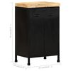 vidaXL Sideboard Rough mango wood with a natural finish and black iron