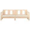 vidaXL Pull-out Day Bed Natural Pine Solid Pine Wood Full Convertible