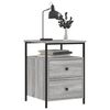vidaXL Bedside Cabinet Set of 2 Grey Sonoma Engineered wood, iron
