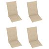 vidaXL Garden Chair Set of 4 Grey Solid Acacia wood Medium