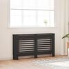 vidaXL Radiator Cover Black 59.8"x7.5"x32.1" MDF