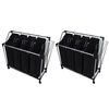vidaXL Laundry Sorters with Bags 2 pcs Black and Gray