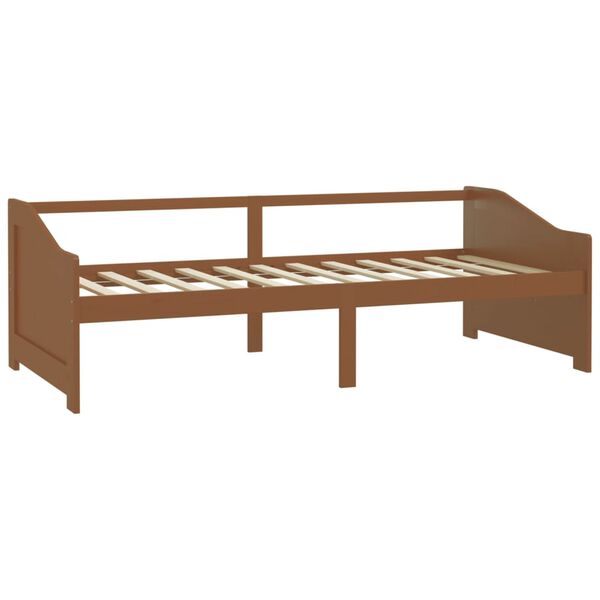 vidaXL Day Bed Honey brown Solid pine wood 3-Seater