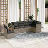 vidaXL Garden Sofa Set Grey, Dark Grey