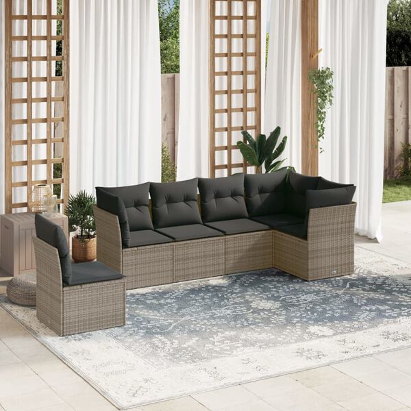 vidaXL Garden Sofa Set Grey, Dark Grey