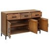 vidaXL Sideboard Brown Solid pinewood Medium Sideboard Rectangular