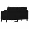 vidaXL 2-seater Sofa Black Fabric (100% polyester), metal, textilene
