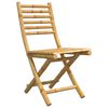 vidaXL Garden Chair Set of 2 Natural Bamboo 16.9 x 21.3 x 34.6 in