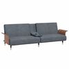 vidaXL Sofa Bed Dark Grey Velvet, plywood, metal Full