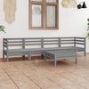 vidaXL Garden Lounge Set Grey Solid pinewood 5 Piece Set Modular