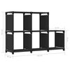 vidaXL Display Shelf Black Fabric (100% polyester), steel
