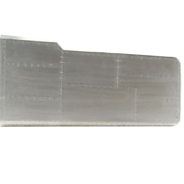 vidaXL Writing Desk Silver, Brass Mango Wood, Aluminum, Steel