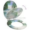 vidaXL WC Toilet Seats with Soft Close Lid 2 pcs MDF Beach Design (2x146918)