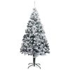 vidaXL Artificial Christmas Tree Green PVC 6.9 ft tall