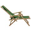 vidaXL Relaxing Chair Green Bamboo, fabric (100% polyester) Standard