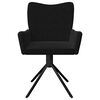 vidaXL Swivel Dining Chairs 2 pcs Black Velvet
