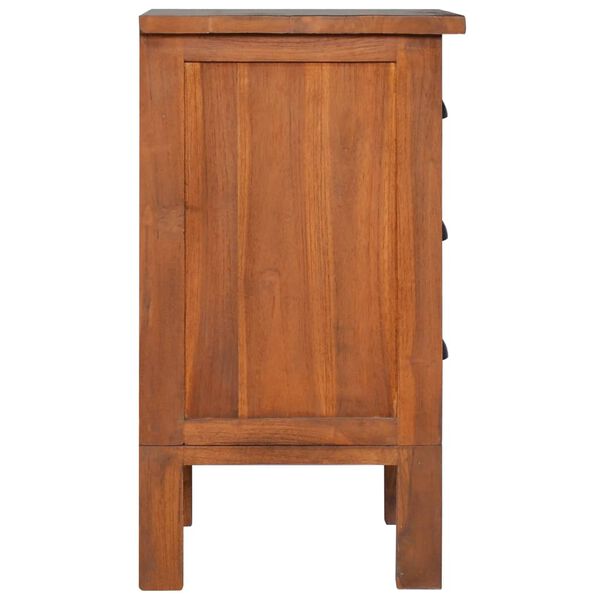 vidaXL Bedside Cabinet Natural Teak Solid teak wood Compact