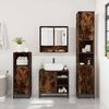 vidaXL Bathroom Furniture Set Smoked Oak Engineered Wood Medium