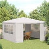 vidaXL Party Tent White Polyethylene 13.1 x 13.1 ft