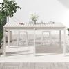 vidaXL Garden Table White Solid Pine Wood Medium Classic/Traditional