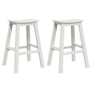 vidaXL Bar Stool 2 pcs White 52 x 43 x 73.5cm HDPE