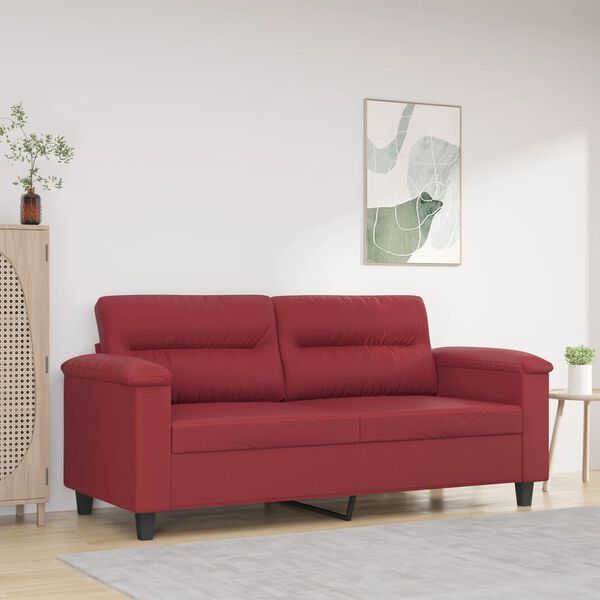 vidaXL 2-seater Sofa Wine red