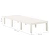 vidaXL Sunlounger White Plastic 76.8 x 25.6 x 12.6 in