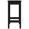 vidaXL Bar Chair Set of 2 Black Solid Pine Wood Standard Bar Chair