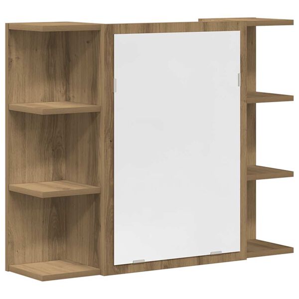 vidaXL Bathroom Furniture Set Artisan Oak Engineered Wood, Acrylic Medium