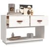 vidaXL TV Cabinet White Solid Pine Wood 35.4x15.7x23.6 in TV Cabinet