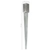 vidaXL Ground Spikes 6 pcs Silver 2.8x2.8x29.5" Galvanised Steel