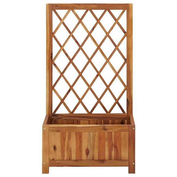 vidaXL Garden Raised Bed Natural wood color Solid acacia wood Medium