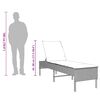 vidaXL Sun Lounger with Cushion Black 55x200x44cm Poly Rattan