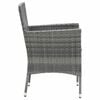 vidaXL Dining Set Grey PE rattan, Glass, Aluminum, Steel, Polyester Medium