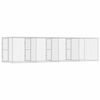 vidaXL Dog Cage 4 pcs Silver 314.96 x 78.74 x 78.74 in Steel and PE