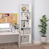vidaXL Book Cabinet White Engineered Wood Medium Book Cabinet