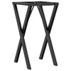 vidaXL Dining Table Leg Black Powder-coated steel Standard Durable