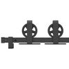 vidaXL Sliding Door Hardware Kit 78.7 " Steel Black